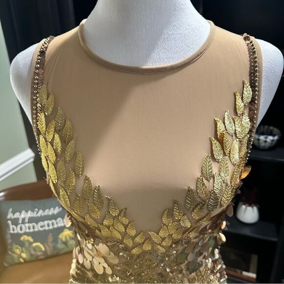 ASOS Bodysuit with Premium Gold Flame Embellishment Size 0 - Picture 5 of 15